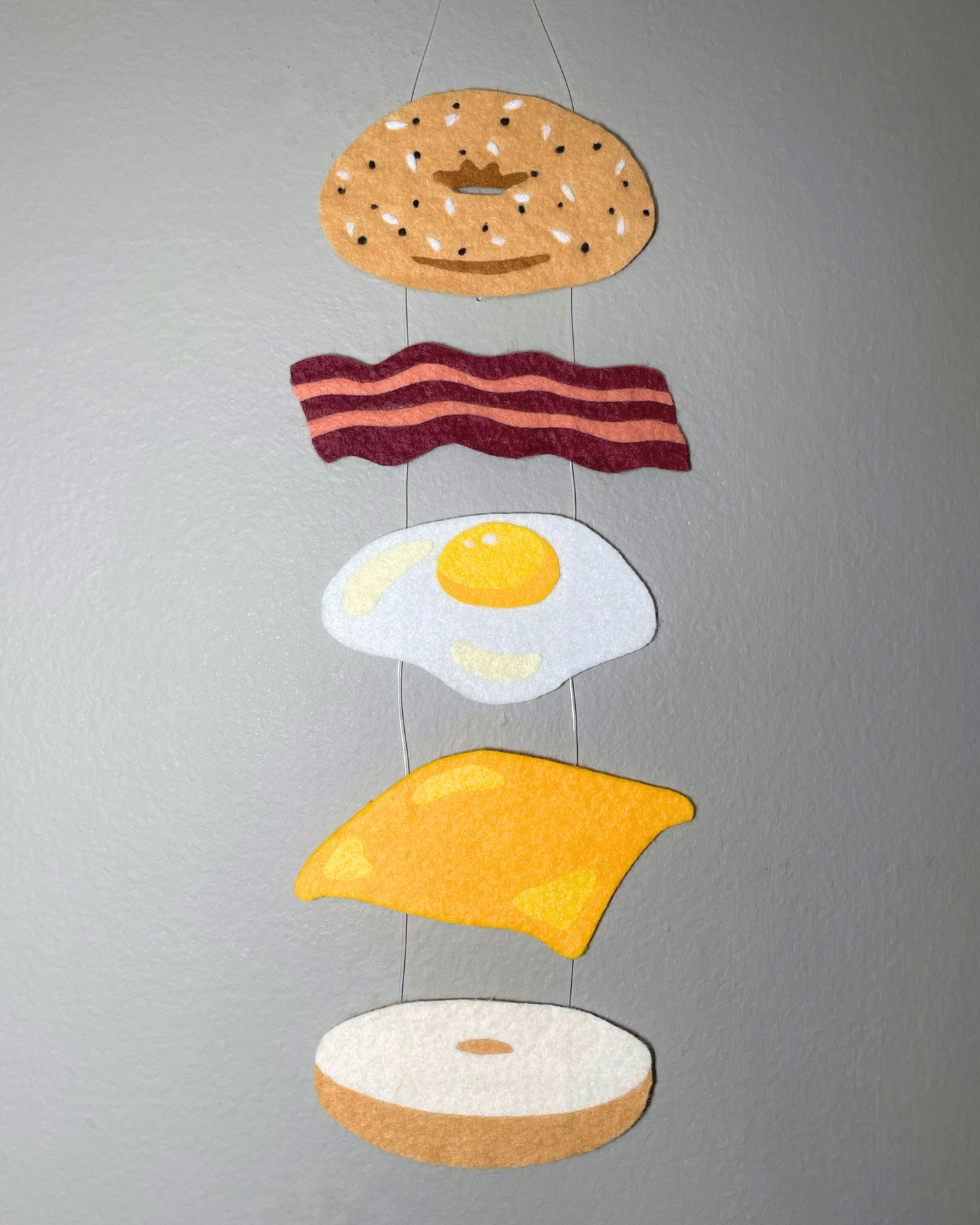 Bagel Sandwich - Felt Recipe Wall Hanging