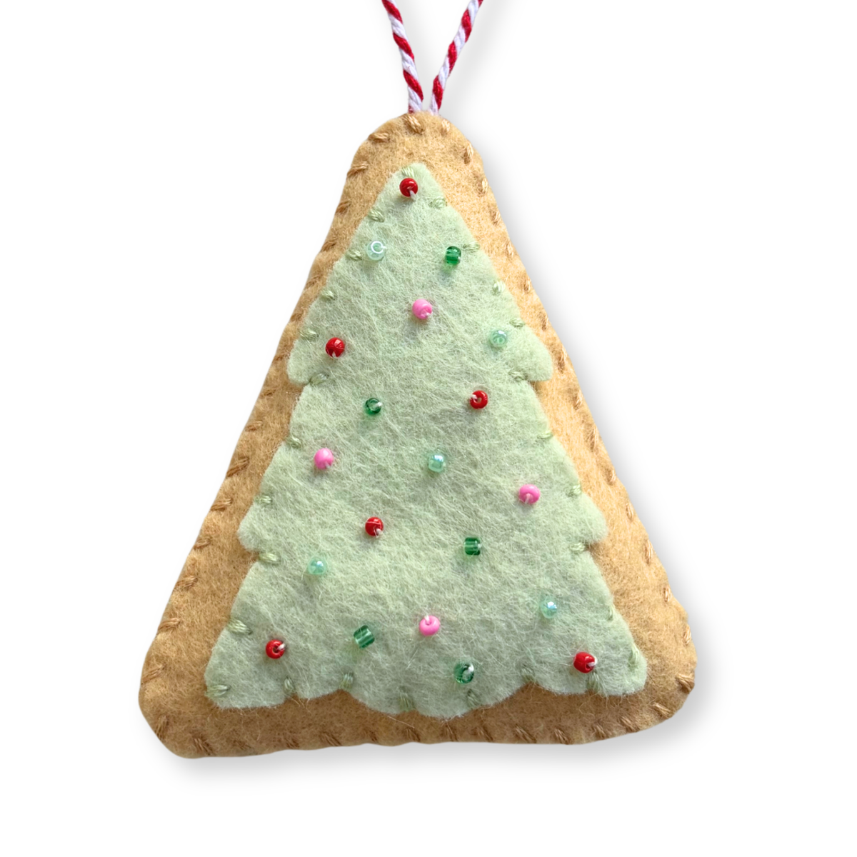 Holiday Cookies Beaded Felt Ornaments