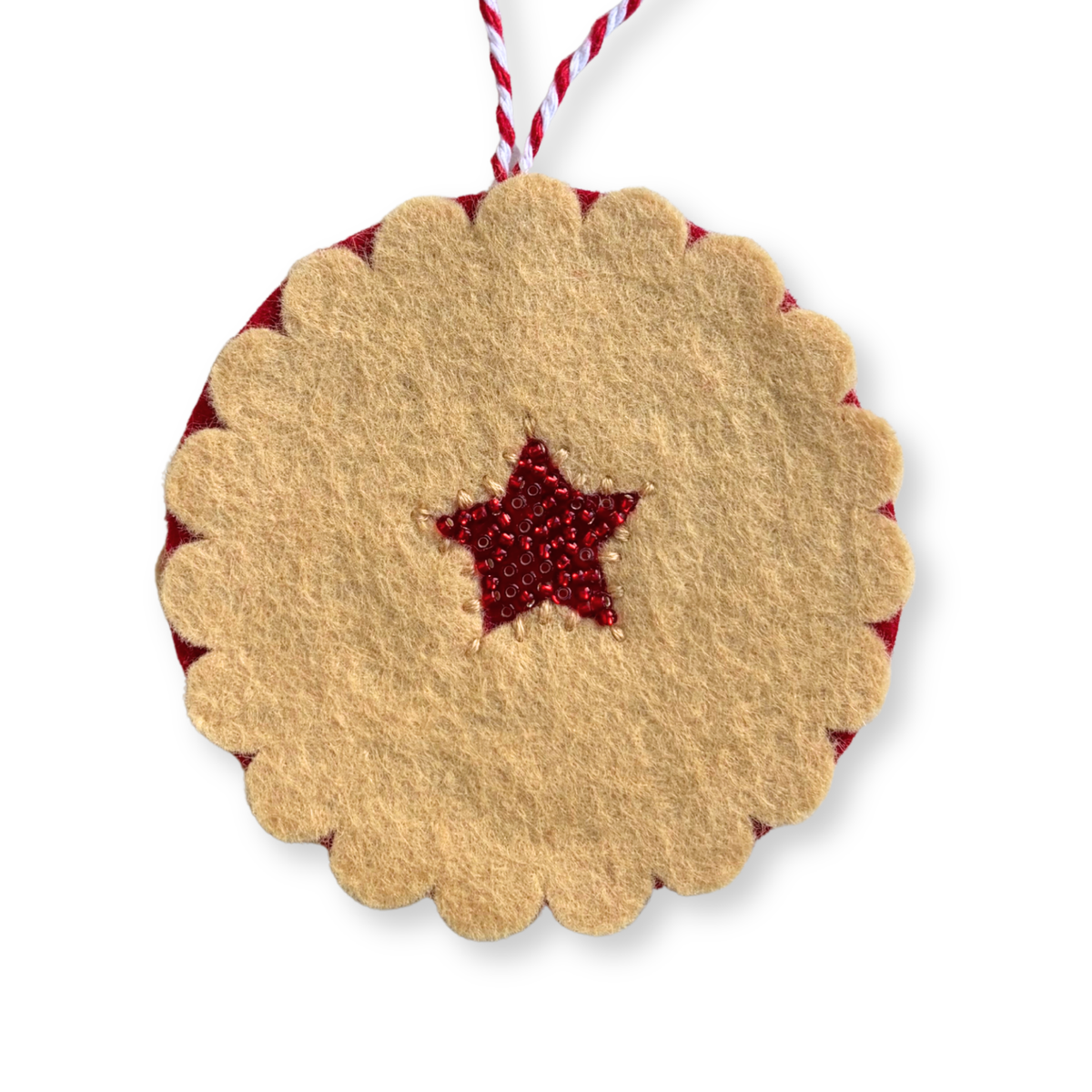 Holiday Cookies Beaded Felt Ornaments