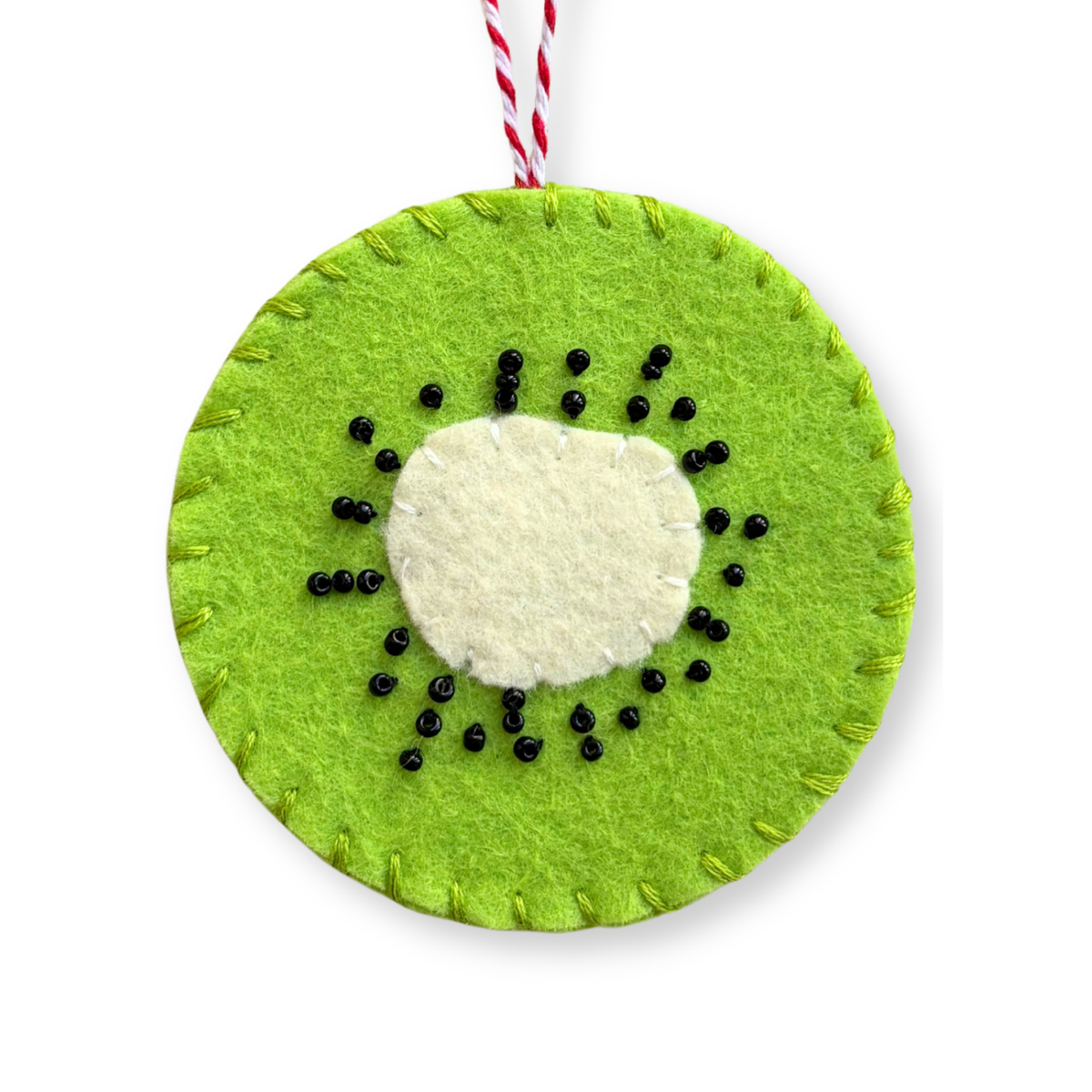 Fruit Salad Beaded Felt Ornaments