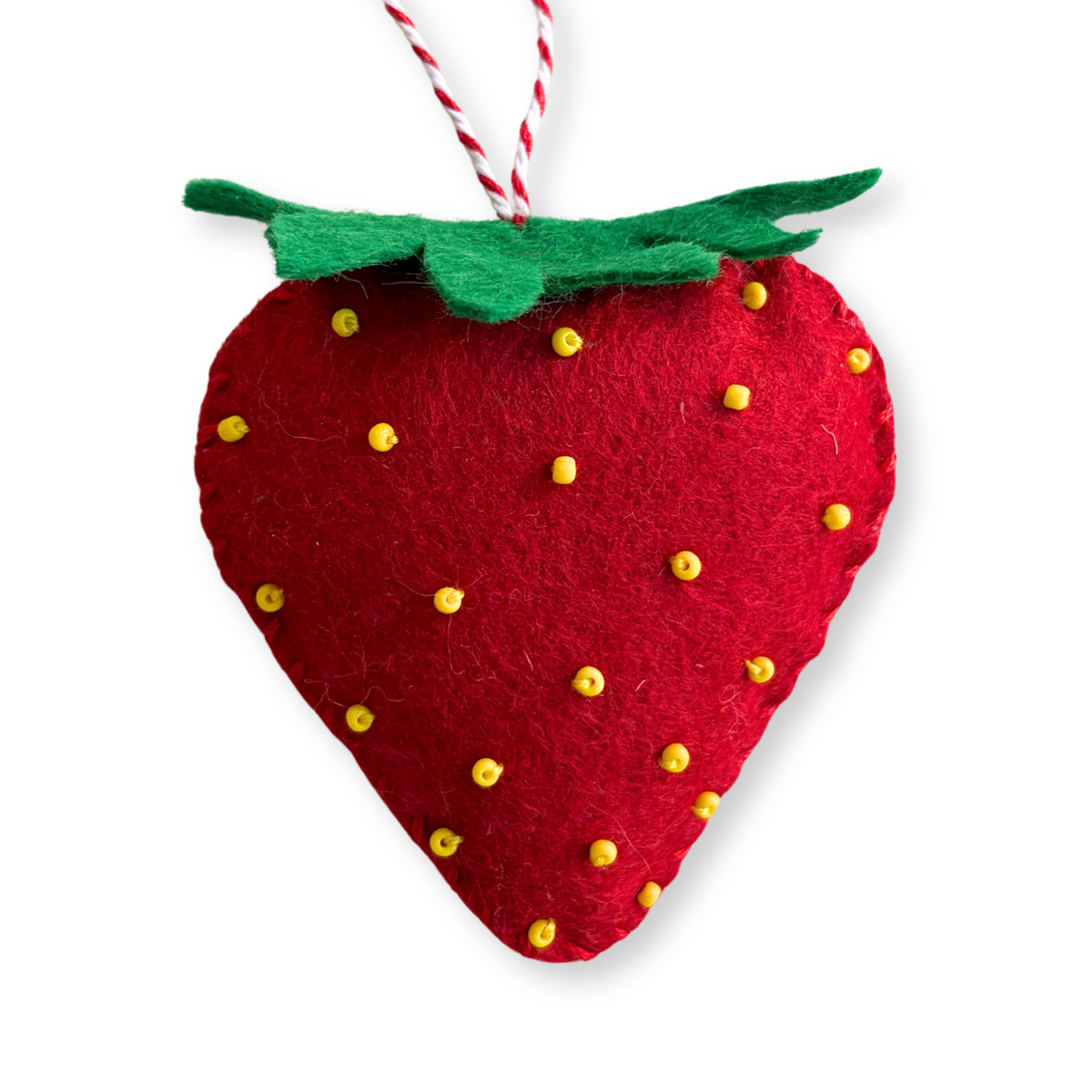 Fruit Salad Beaded Felt Ornaments