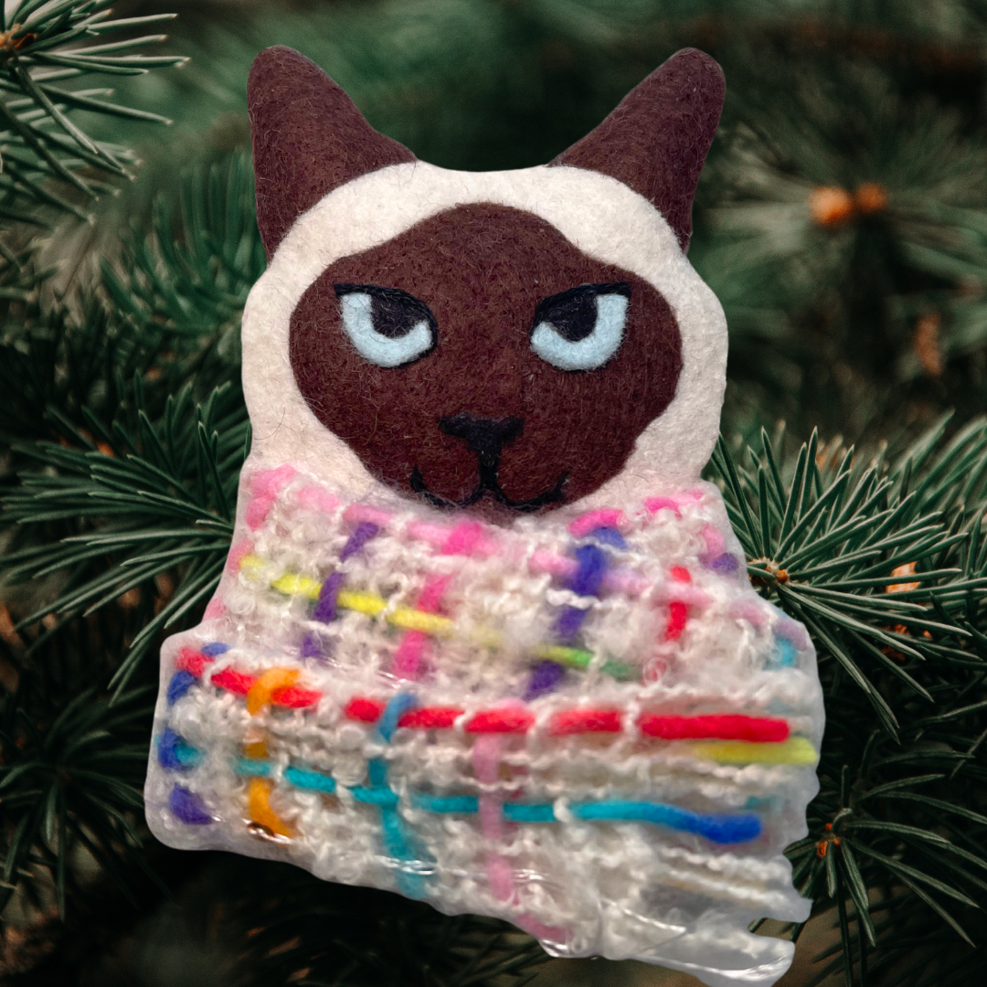 Custom Portrait Scarf Ornament
