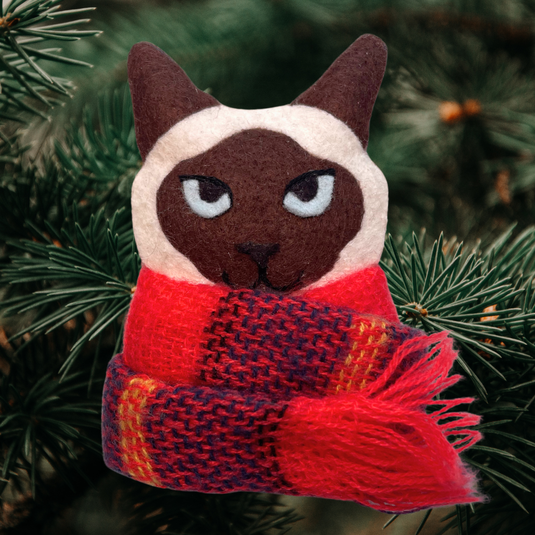 Custom Portrait Scarf Ornament