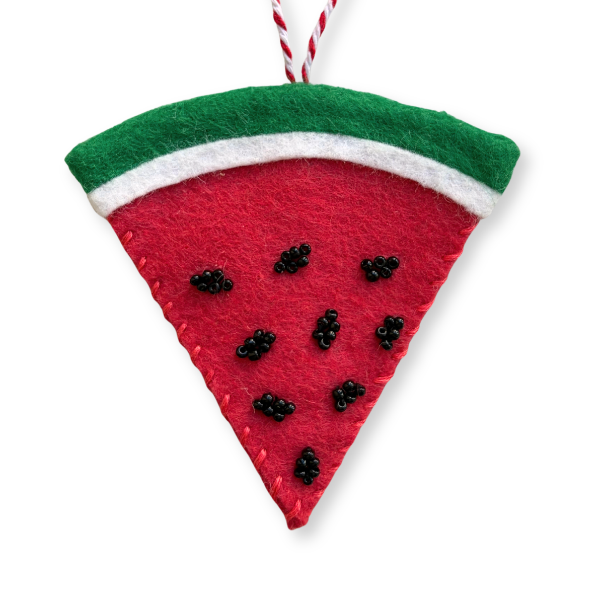 Fruit Salad Beaded Felt Ornaments