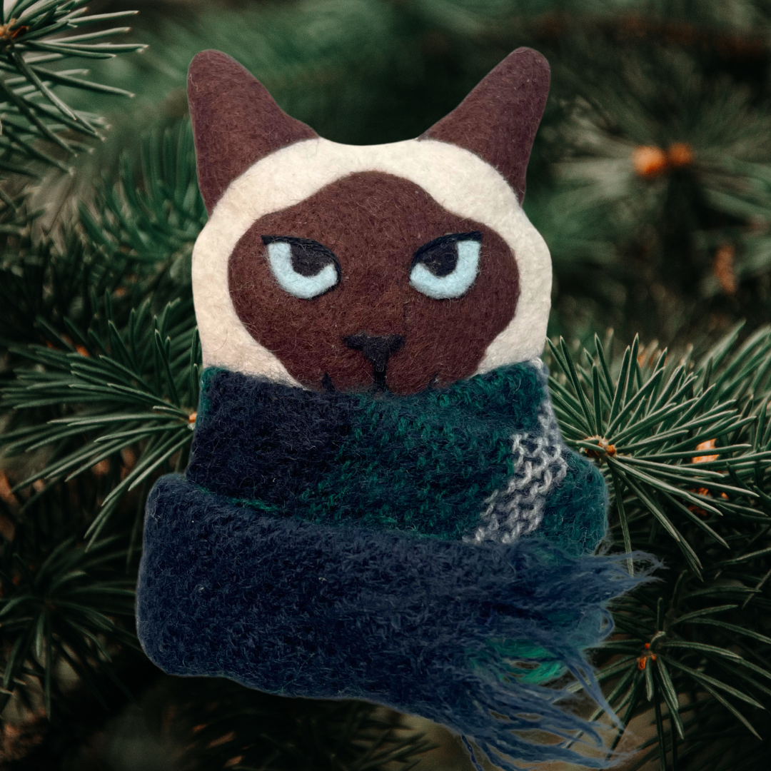 Custom Portrait Scarf Ornament