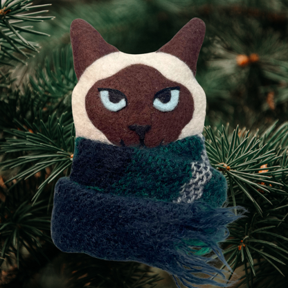Custom Portrait Scarf Ornament