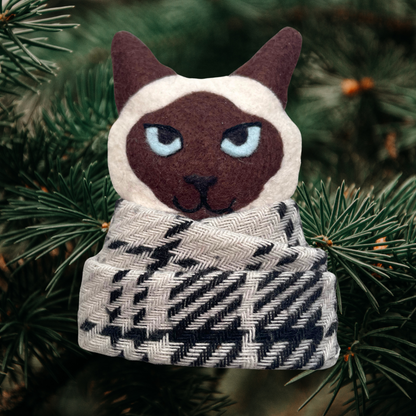 Custom Portrait Scarf Ornament