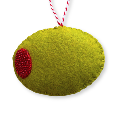 Charcuterie Beaded Felt Ornaments