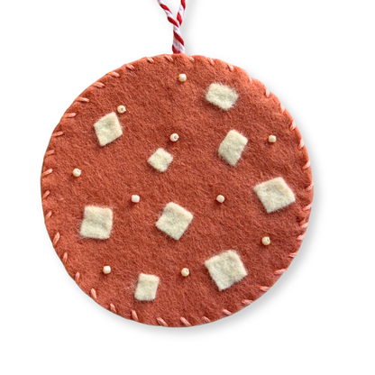 Charcuterie Beaded Felt Ornaments
