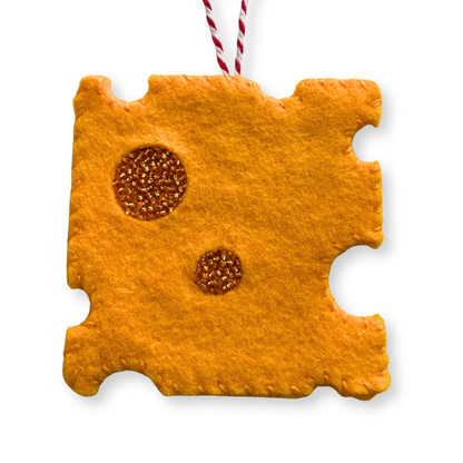 Charcuterie Beaded Felt Ornaments
