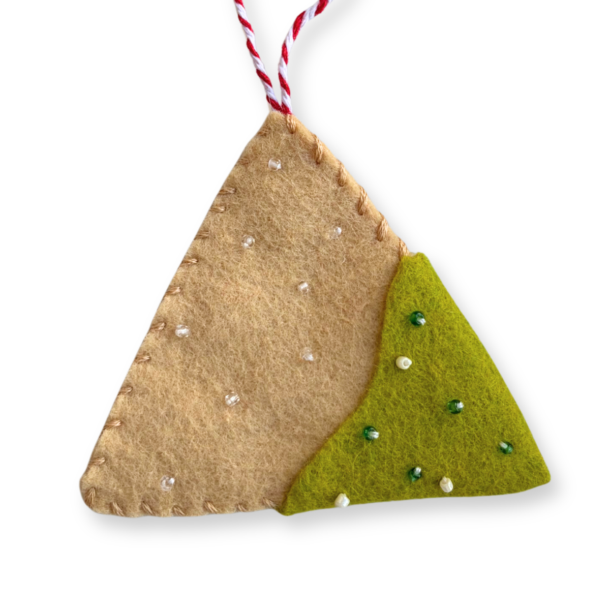Salty Snacks Beaded Felt Ornaments