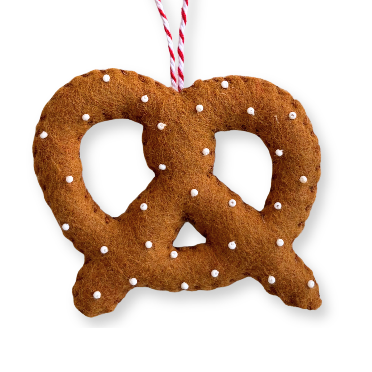 Salty Snacks Beaded Felt Ornaments