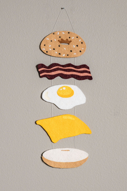 Bagel Sandwich - Floating Food Wall Art